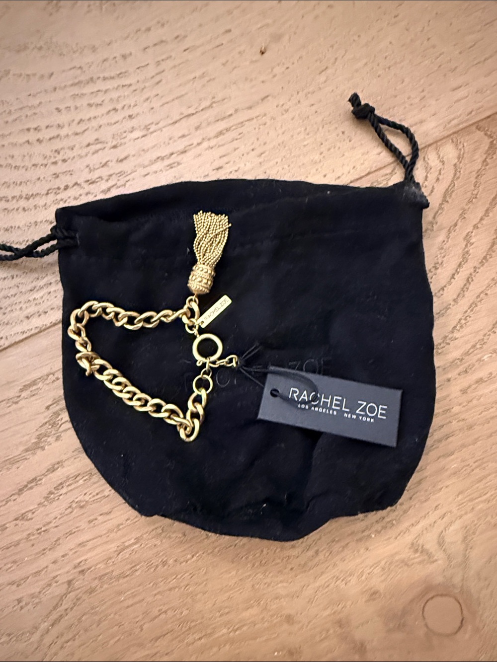 Box of Style Rachel Zoe Gold Tassel Link Bracelet  NWT